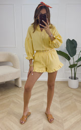 Ensemble lin HELIOS - jaune