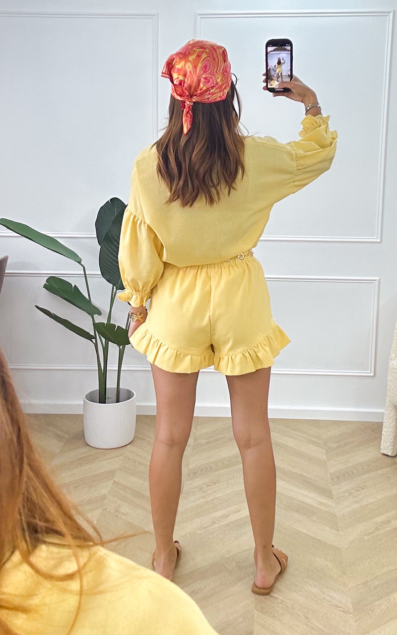 Ensemble lin HELIOS - jaune