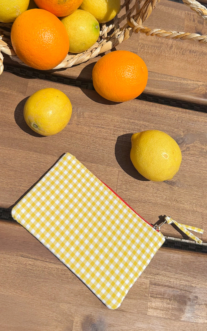 Pochette "love you beaucoup" JOVANA - jaune