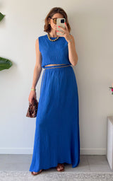 Ensemble jupe DINAN - bleu 🇮🇹