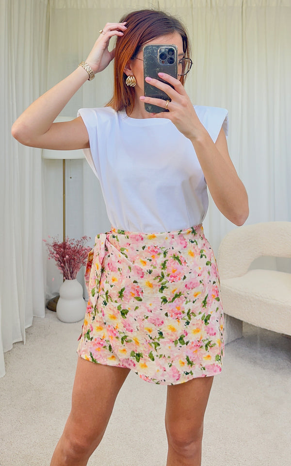 Jupe short fleurie PALMA