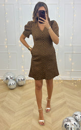 Robe PETALES DE NUIT - marron