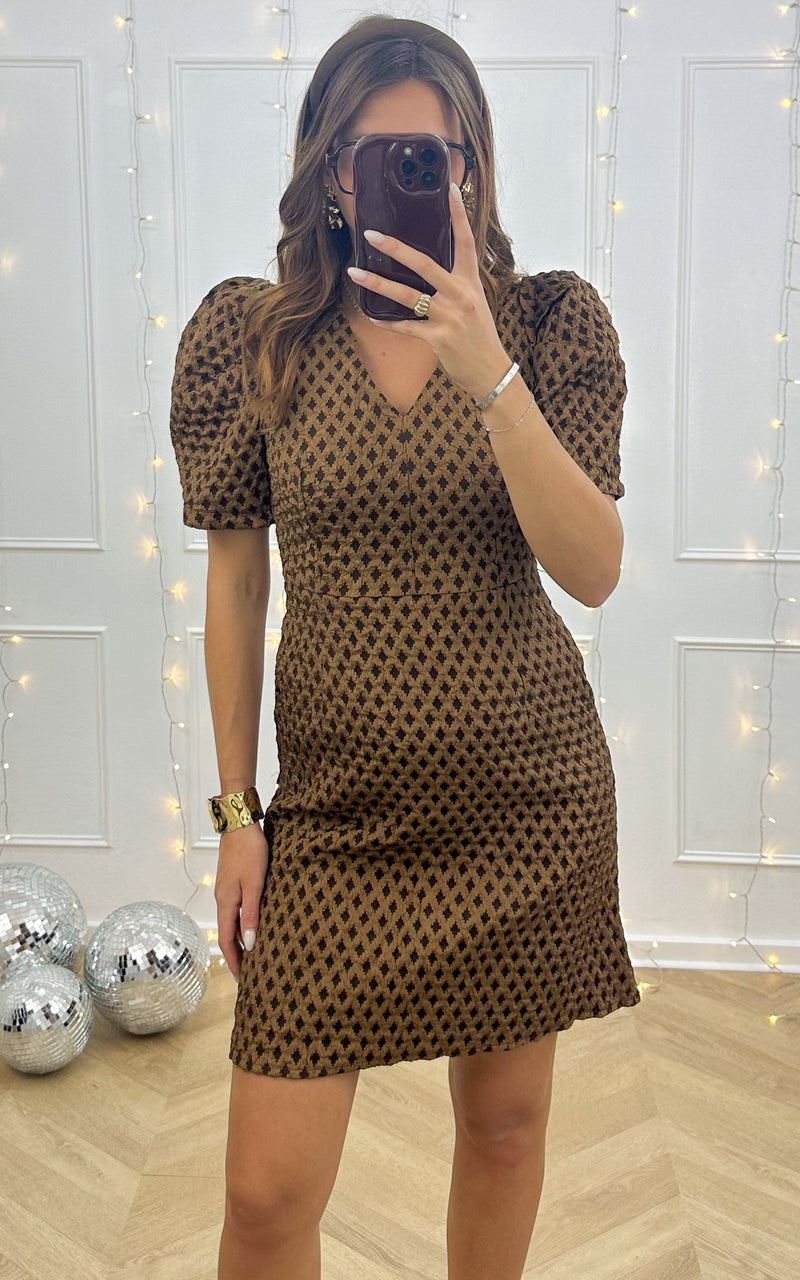 Robe PETALES DE NUIT - marron