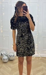 Robe sequins dos nu GOLDEN HOUR - doré