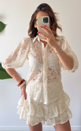 Chemise dentelle NAFPLIO - écru