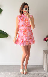 Robe fleurie ASPEN - rose