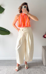 Blouse rayée COLLIOURE - rose et orange 🇮🇹