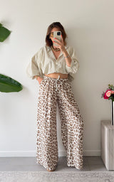 Pantalon léopard SINTRA - beige et marron 🇮🇹