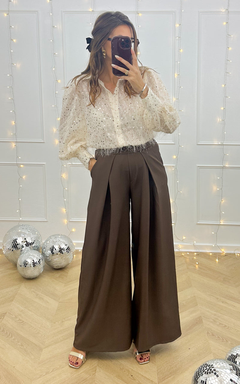 Pantalon ECLAT SECRET - marron 🇮🇹