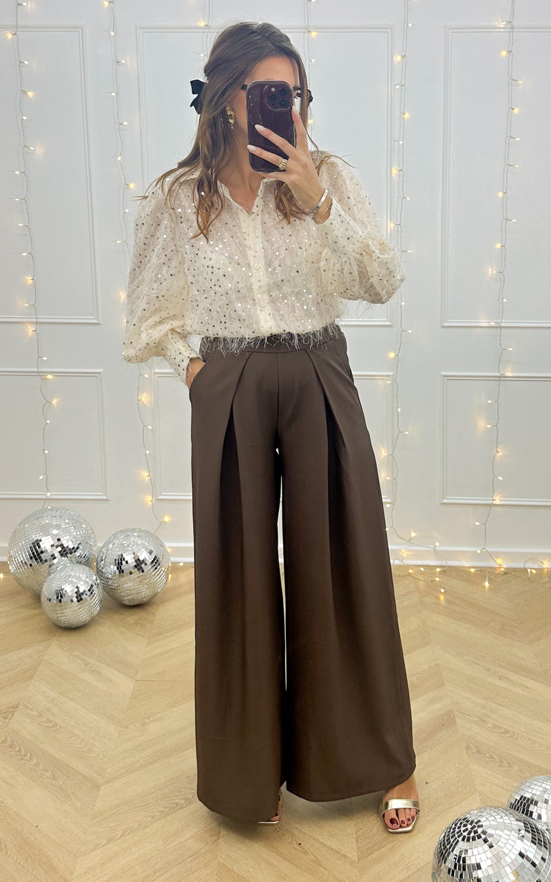 Pantalon ECLAT SECRET - marron 🇮🇹