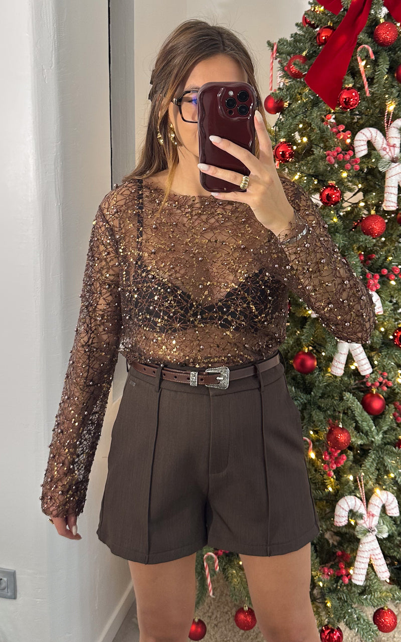 Short HOLIDAY ROMANCE - marron