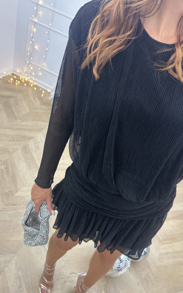 Robe pailletée MIDNIGHT KISS - noir