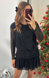 Robe pailletée MIDNIGHT KISS - noir