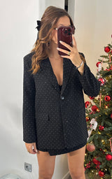 Blazer strass REVE PAILLETE - noir