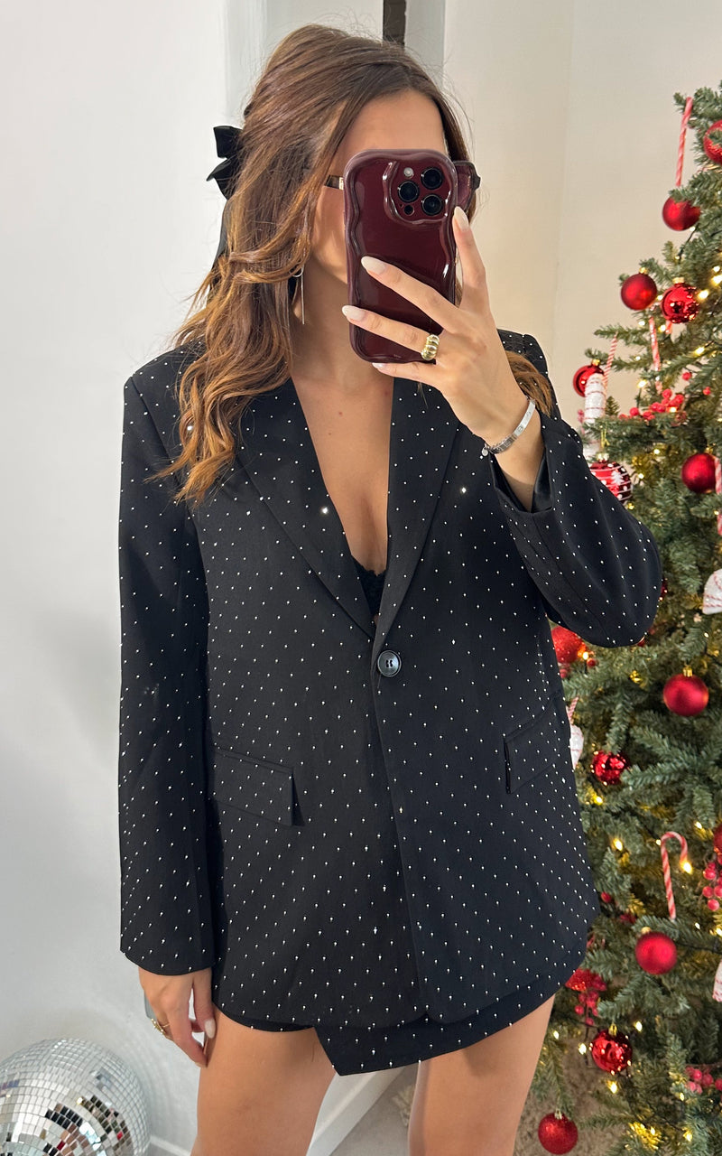 Blazer strass REVE PAILLETE - noir