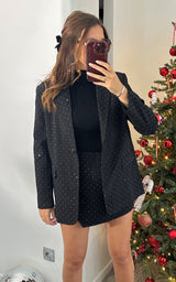 Blazer strass REVE PAILLETE - noir