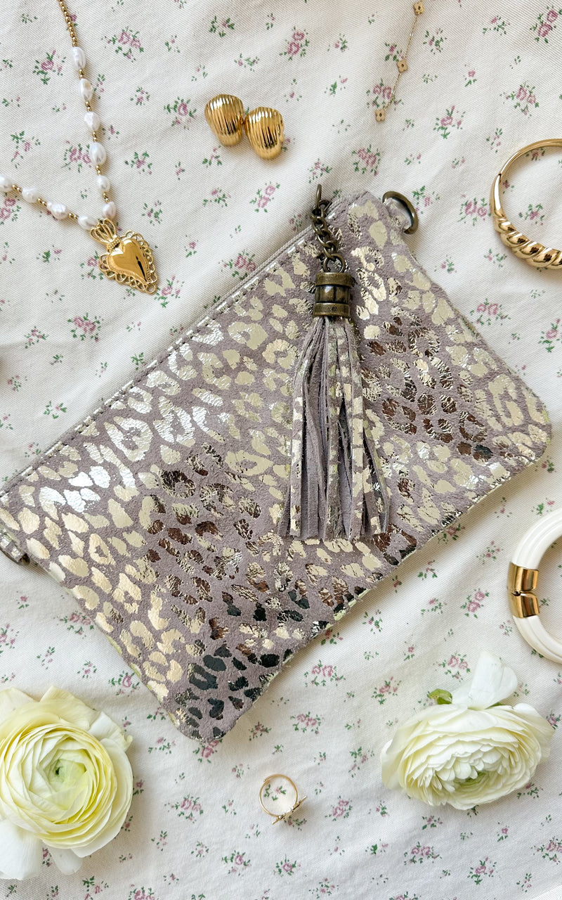 Pochette en cuir LEOPI - léopard 🇮🇹