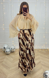 Jupe LYSANDRELLA - beige et marron