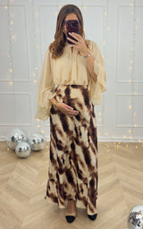 Jupe LYSANDRELLA - beige et marron