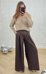 Pull camionneur ALZIRA - taupe