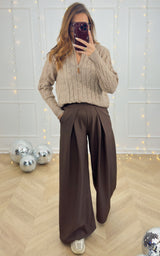 Pull camionneur ALZIRA - taupe