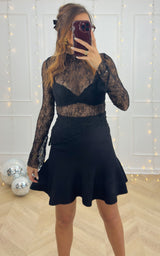 Jupe maille OLYSSIA - noir