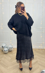 Pull oversize SAPHROSE - noir 🇮🇹