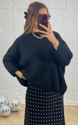 Pull oversize SAPHROSE - noir 🇮🇹