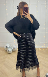 Pull oversize SAPHROSE - noir 🇮🇹