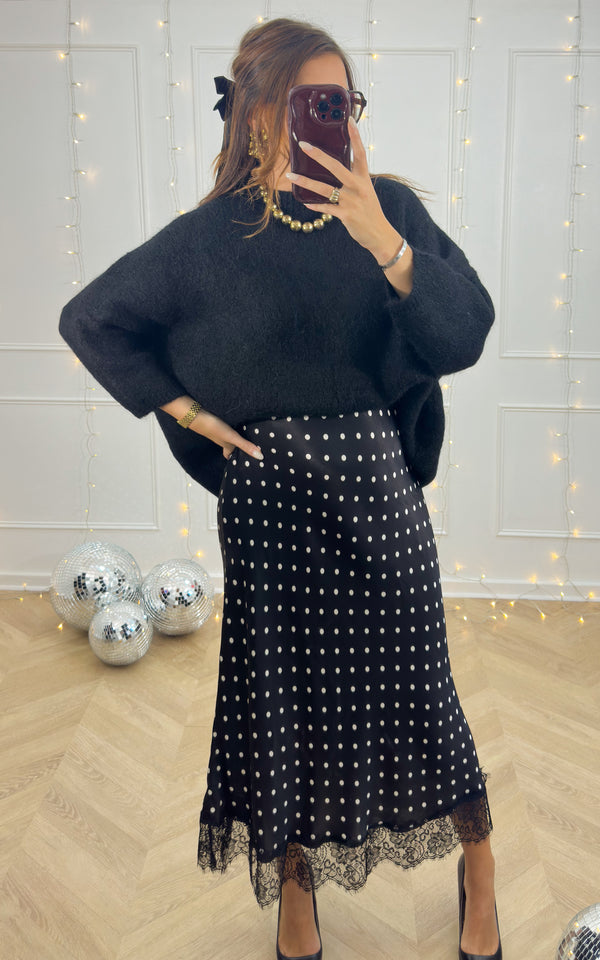 Pull oversize SAPHROSE - noir 🇮🇹