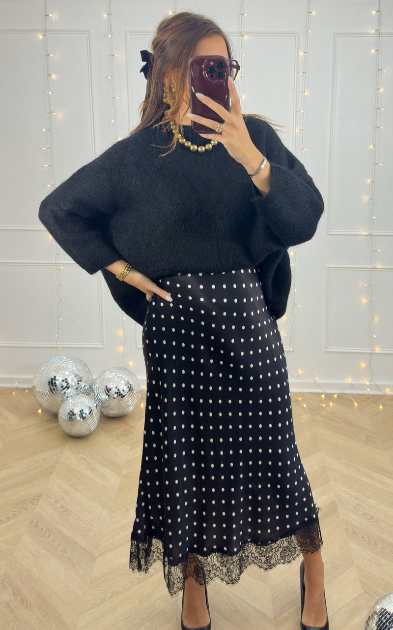 Pull oversize SAPHROSE - noir 🇮🇹