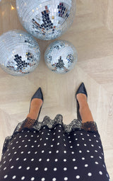 Jupe pois LEONDRA - noir et blanc 🇮🇹