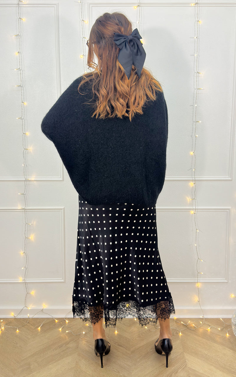 Pull oversize SAPHROSE - noir 🇮🇹