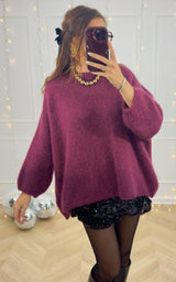 Pull oversize SAPHROSE - betterave 🇮🇹