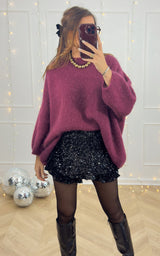 Pull oversize SAPHROSE - betterave 🇮🇹