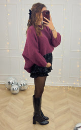 Pull oversize SAPHROSE - betterave 🇮🇹