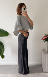 Jeans palazzo CLEOPHEE - gris