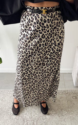 Jupe léopard DARCY - beige et marron
