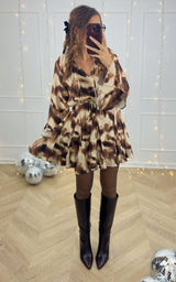 Robe HELEONA - beige et marron