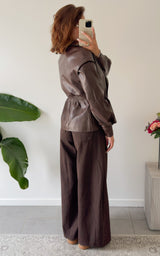 Veste simili LEONTINE - chocolat