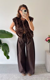 Jeans palazzo NAHLA - marron