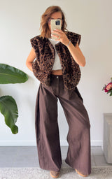 Jeans palazzo NAHLA - marron