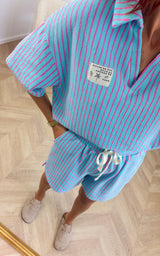 Ensemble BLEY - rose et bleu
