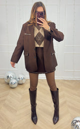 Jupe-short KAELINE - marron