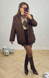 Blazer KAELINE - marron 🇮🇹