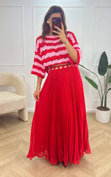 Pull MAELAN - rouge et rose 🇮🇹