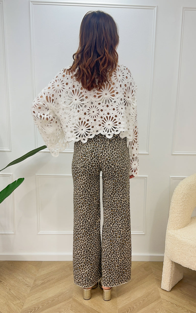 Top crochet TIMAEL - blanc
