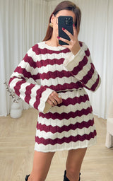 Robe pull EVY - bordeaux