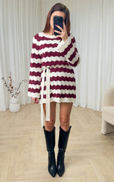 Robe pull EVY - bordeaux