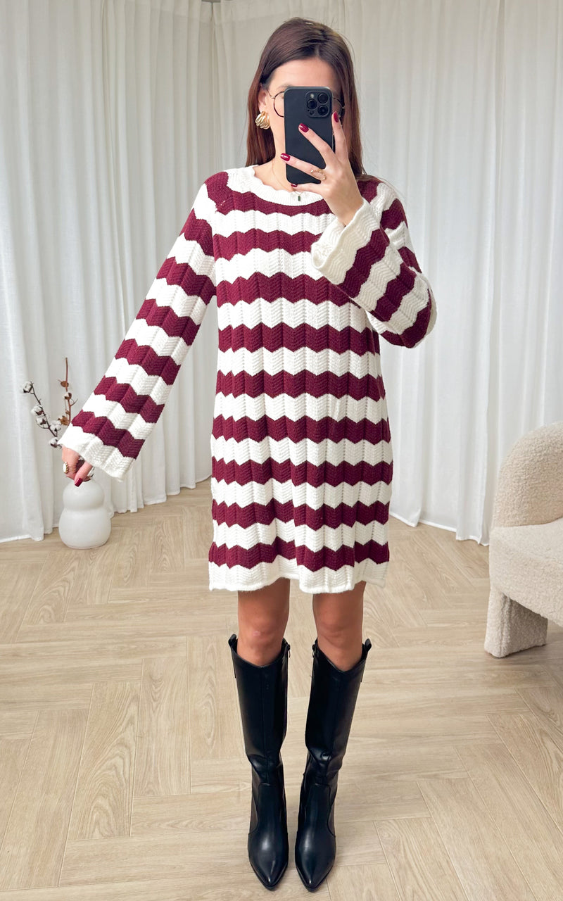 Robe pull EVY - bordeaux